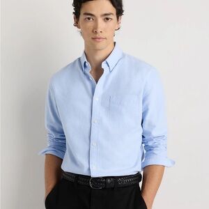 Quince 100% organic cotton oxford shirt Men's Button-Down light blue size large